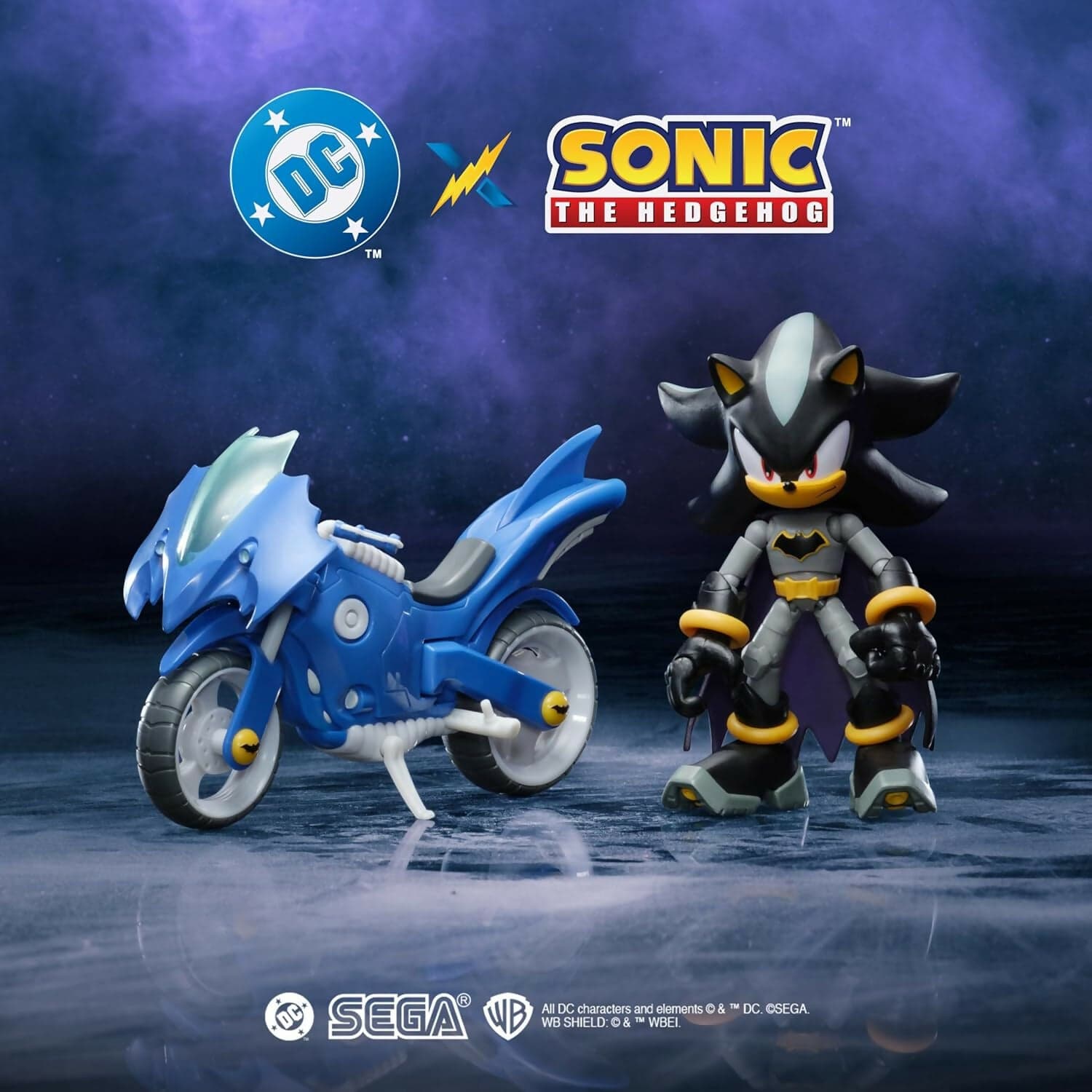 Sonic Shadow nei panni di Batman con Batcycle, licenza ufficiale in Animali Cartoleria Deja Vu - Crotone, commercioVirtuoso.it