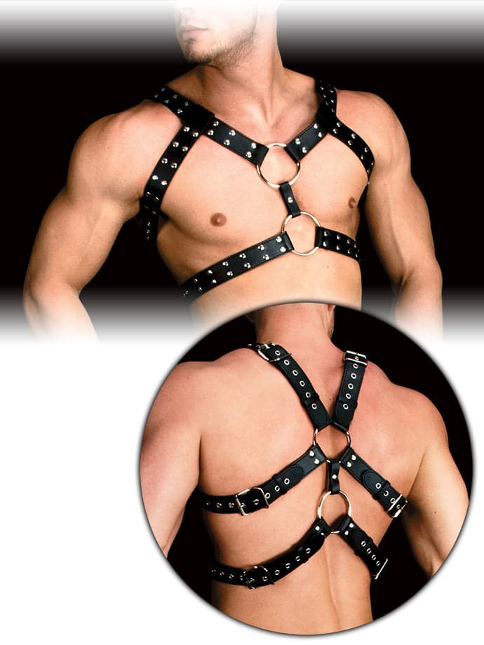 Pettorale maschile fetish Ouch Andreas Masterpiece BDSM Pelle imbracatura in prodotto Erosdom - Palmi, commercioVirtuoso.it
