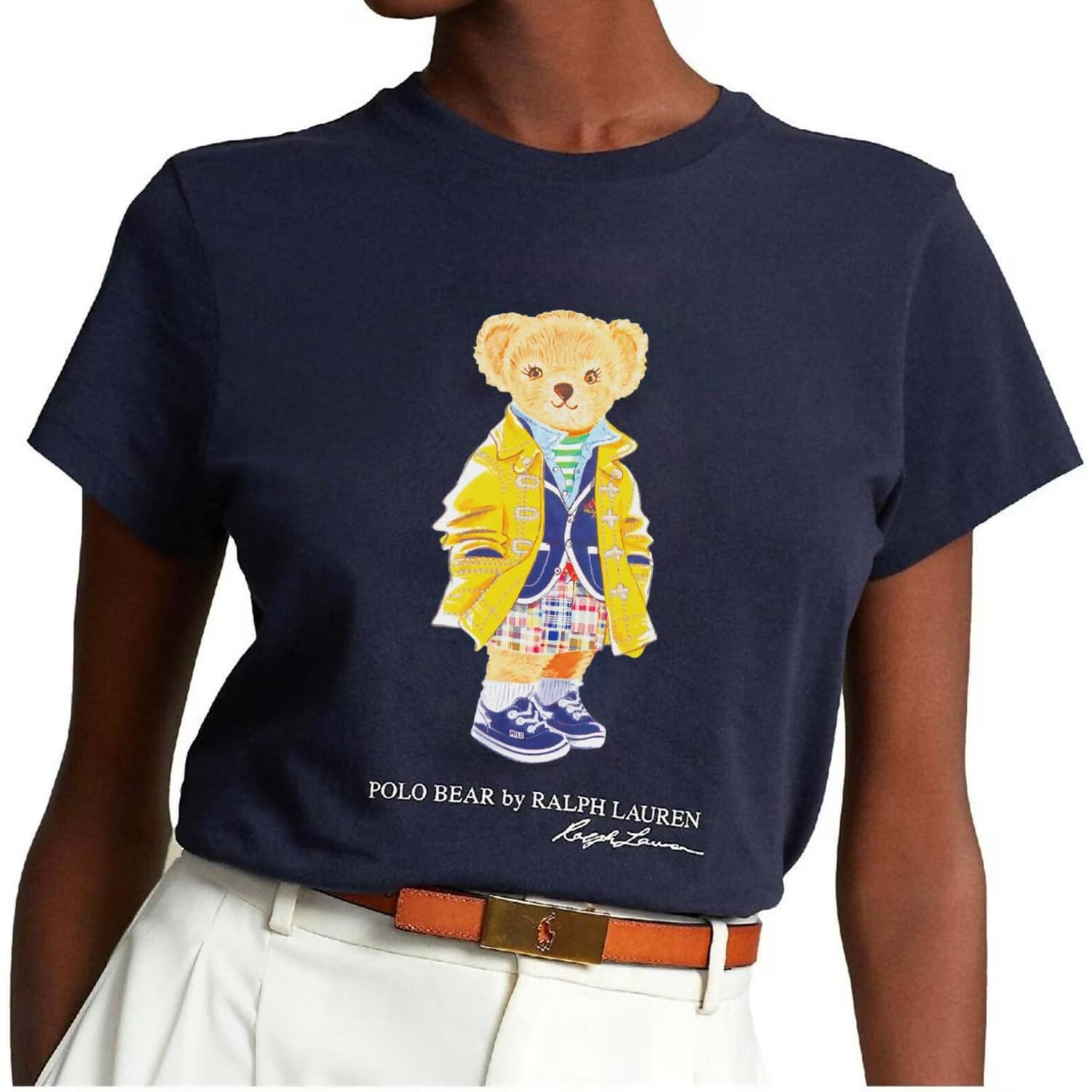 Polo Ralph Lauren T-shirt Donna Polo Bear Slim-fit Blu Orsetto
