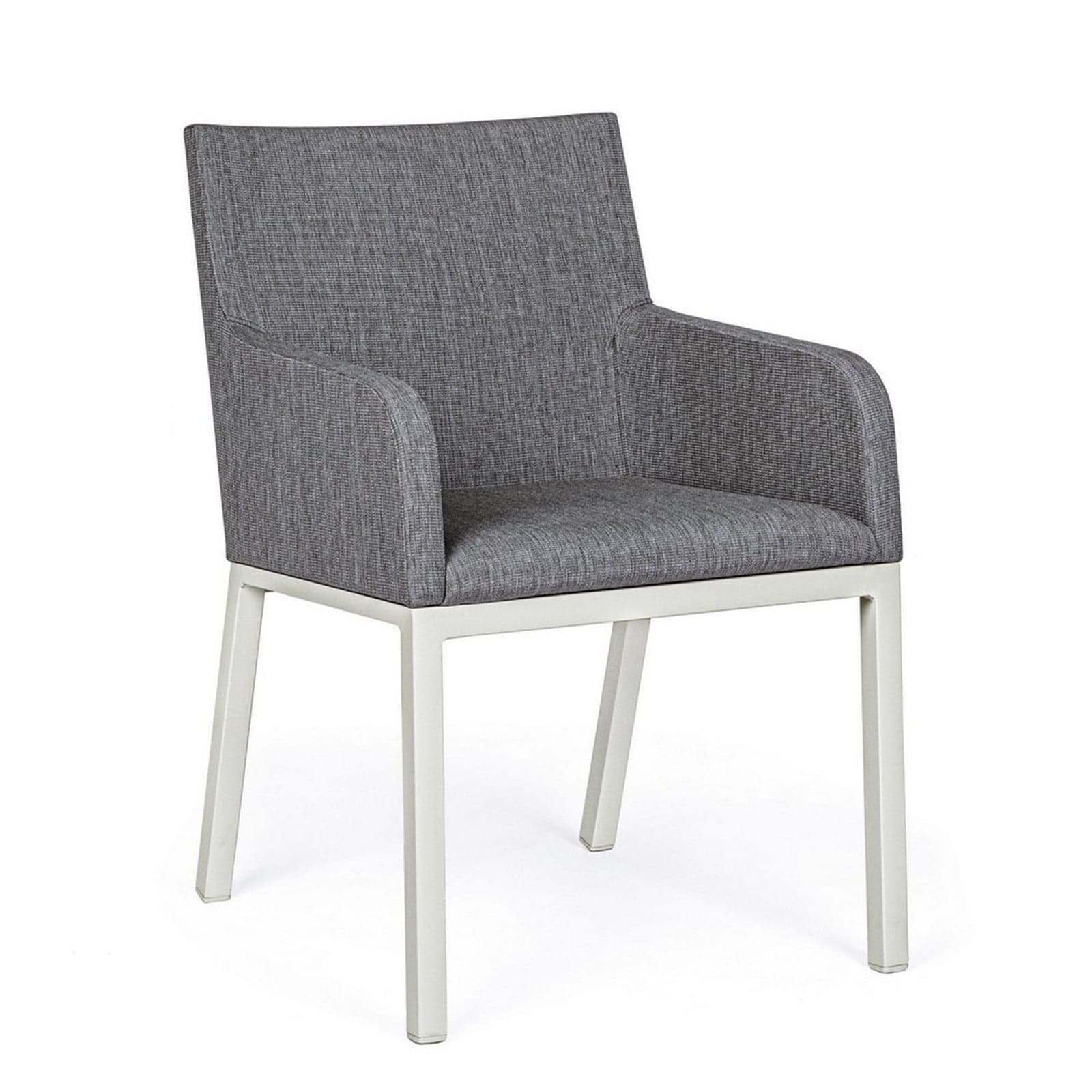 Sedia con braccioli "Owen", struttura in alluminio, cuscini imbottiti comodi - 18