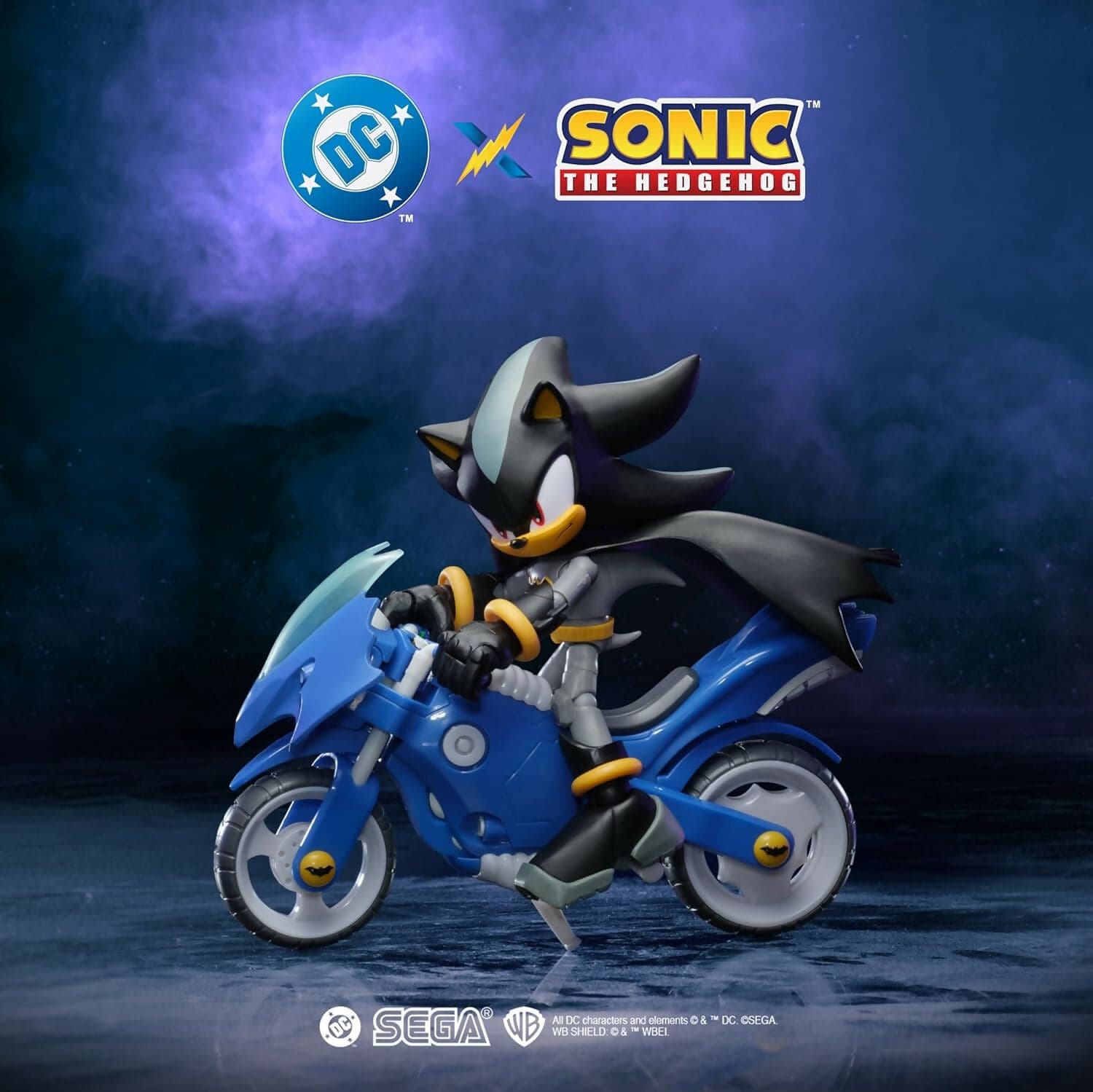 Sonic Shadow nei panni di Batman con Batcycle, licenza ufficiale in Animali Cartoleria Deja Vu - Crotone, commercioVirtuoso.it