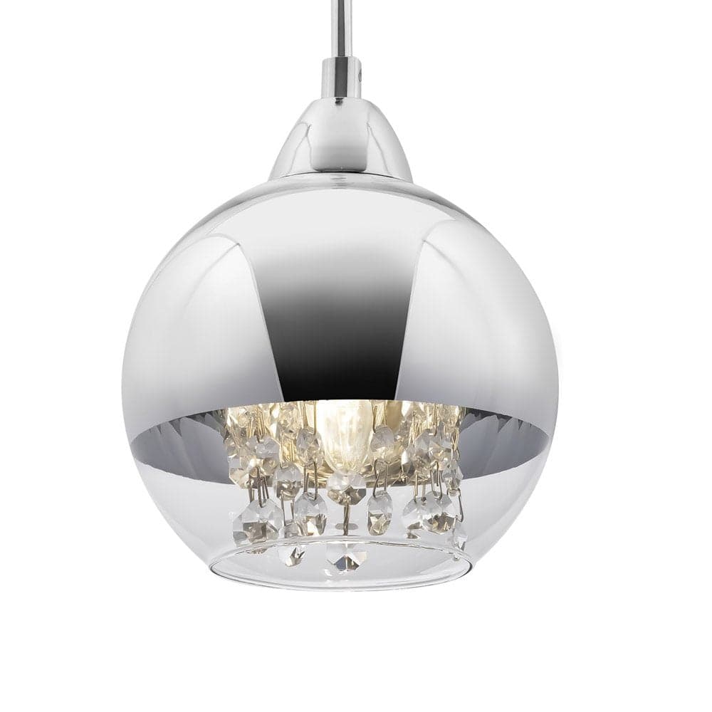 Lampadario Contemporaneo Iceberg Metallo Nichel 1 Luce Diffusore Vetro in Lampade a sospensione LuceArt - Montecorvino Pugliano, commercioVirtuoso.it