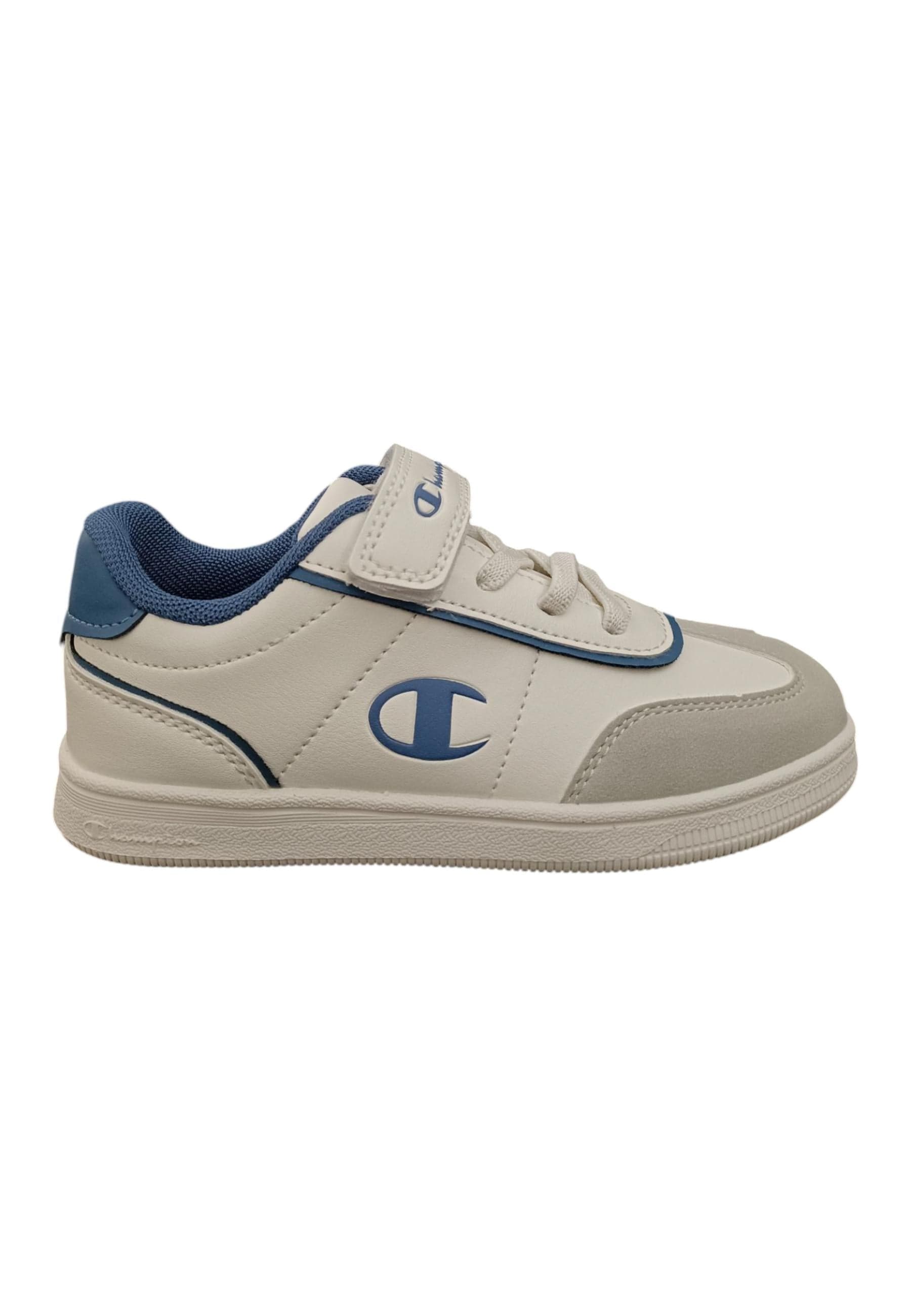Scarpe sneakers Bambini e ragazzi Champion REBOUND  bianco-blue laccio elastico e velcro - 6