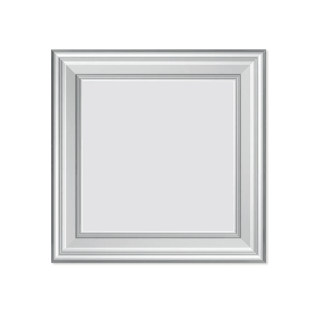Pannello Bianco completo per boiserie 55x55x1,9cm con cornice in Duropolimero e riempimento in cartongesso - Eternal Parquet