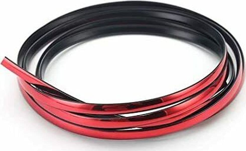 profilo Paracolpi portiera Auto ROSSO metallizzato Universale protezione porte tubo a U 10MT Paraportiere