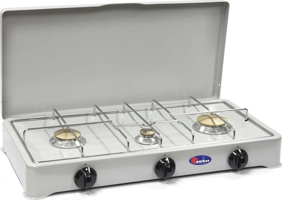 CFParker Fornello a Gas 3 Fuochi Gpl / Metano Grigio mod. 5328G