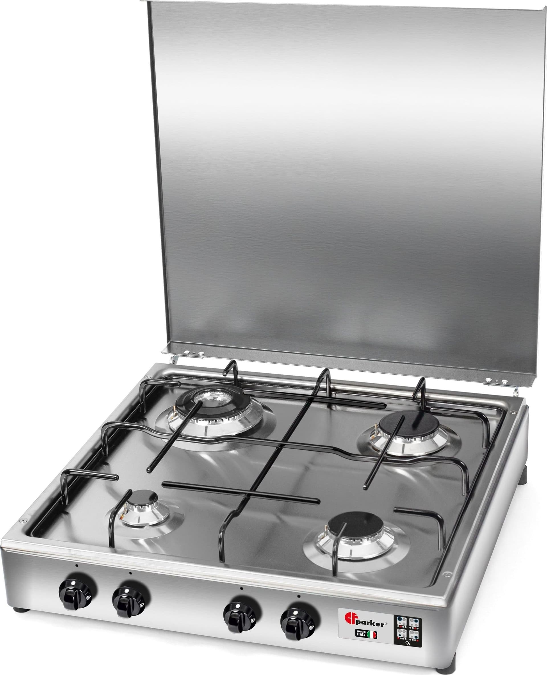 CFParker Fornello Cucina a Gas Gpl / Metano 4 Fuochi Valvola di Sicurezza Doppia Corona Acciaio Inox con Mobile Portabombola Grigio Grafite mod. 541ACCGPS/C in Autocategorizzazione Elettroccasione - Terlizzi, commercioVirtuoso.it