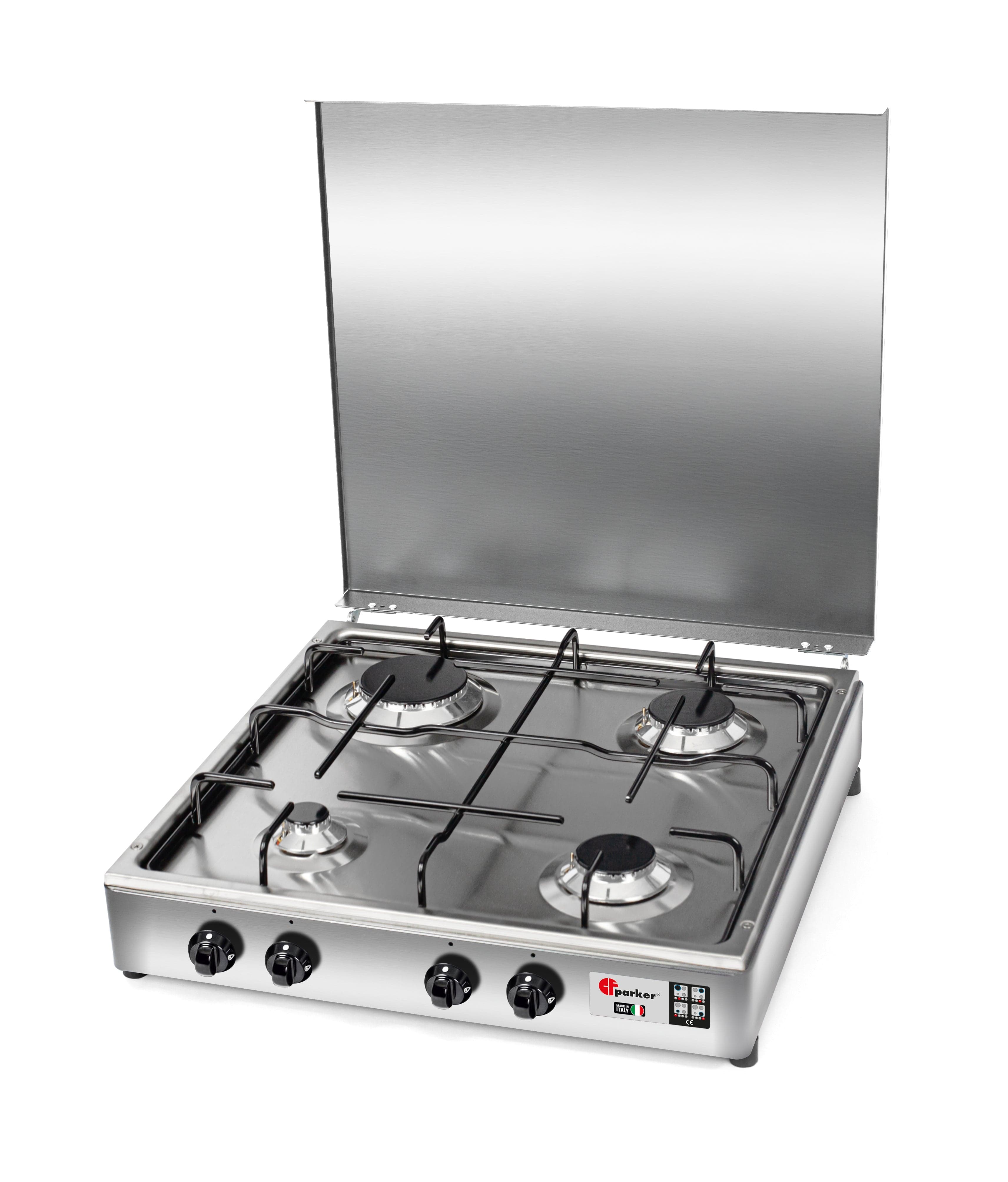 CFParker Fornello Cucina a Gas Gpl / Metano 4 Fuochi Acciaio Inox con Mobile Portabombola Grigio Grafite mod. 541ACCGP in Autocategorizzazione Elettroccasione - Terlizzi, commercioVirtuoso.it