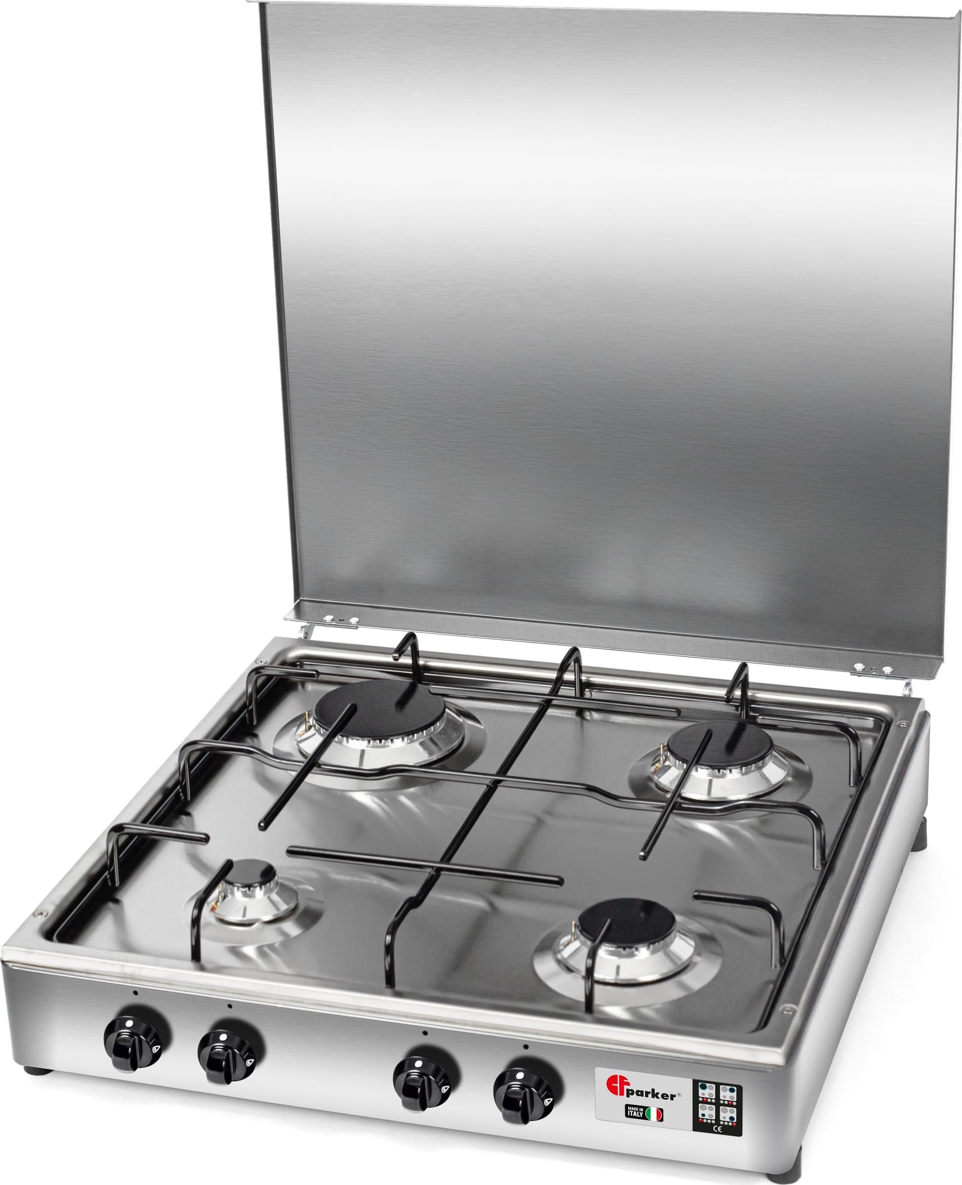 CFParker Fornello Cucina a Gas Gpl / Metano con Valvola di Sicurezza 4 Fuochi Acciaio Inox con Mobile Portabombola Grigio Grafite mod. 541ACCGPS in Autocategorizzazione Elettroccasione - Terlizzi, commercioVirtuoso.it
