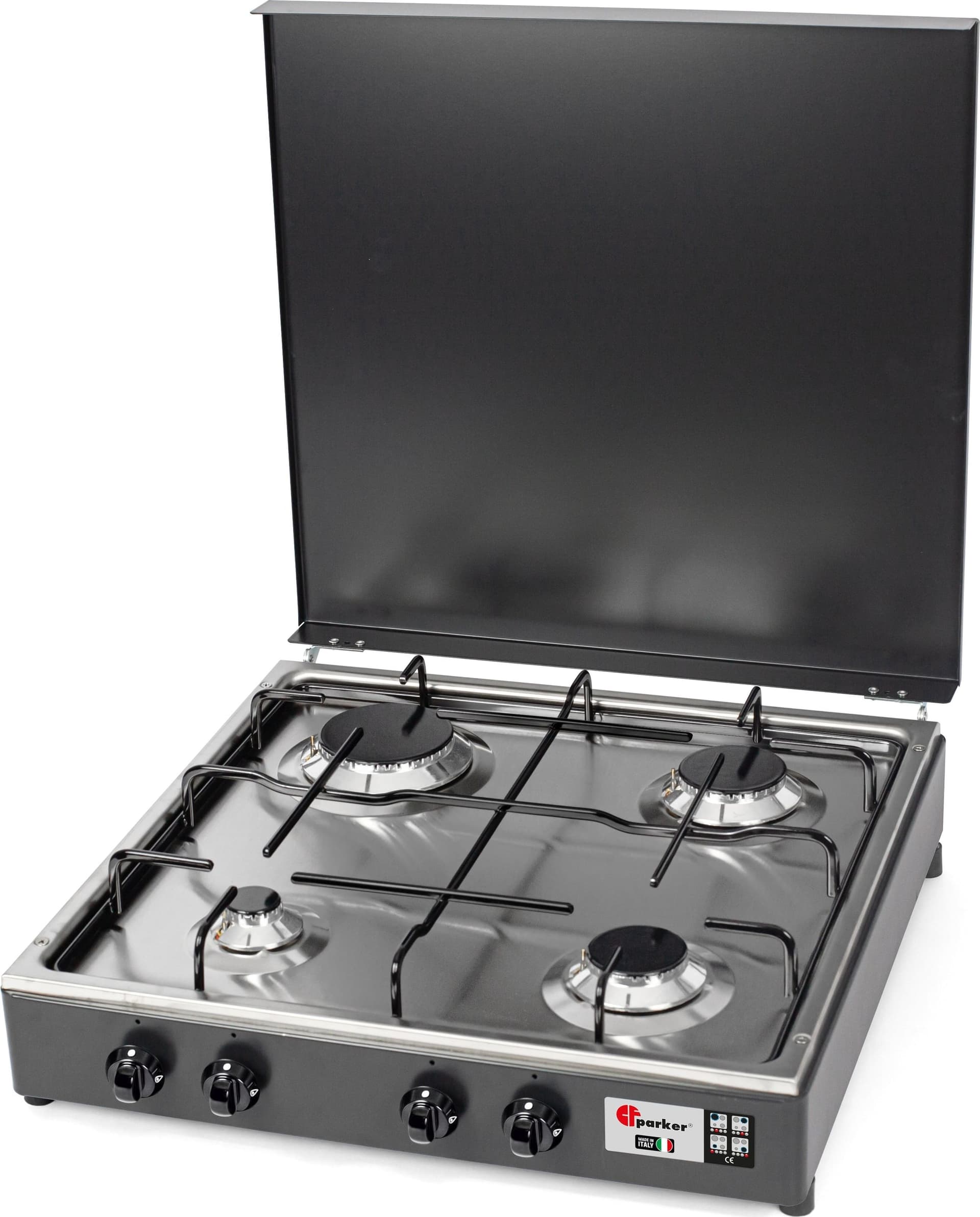 CFParker Fornello Cucina a Gas Gpl / Metano 4 Fuochi grigio grafite e piano acciaio inox con Mobile Portabombola mod. 541GSPGP in Autocategorizzazione Elettroccasione - Terlizzi, commercioVirtuoso.it