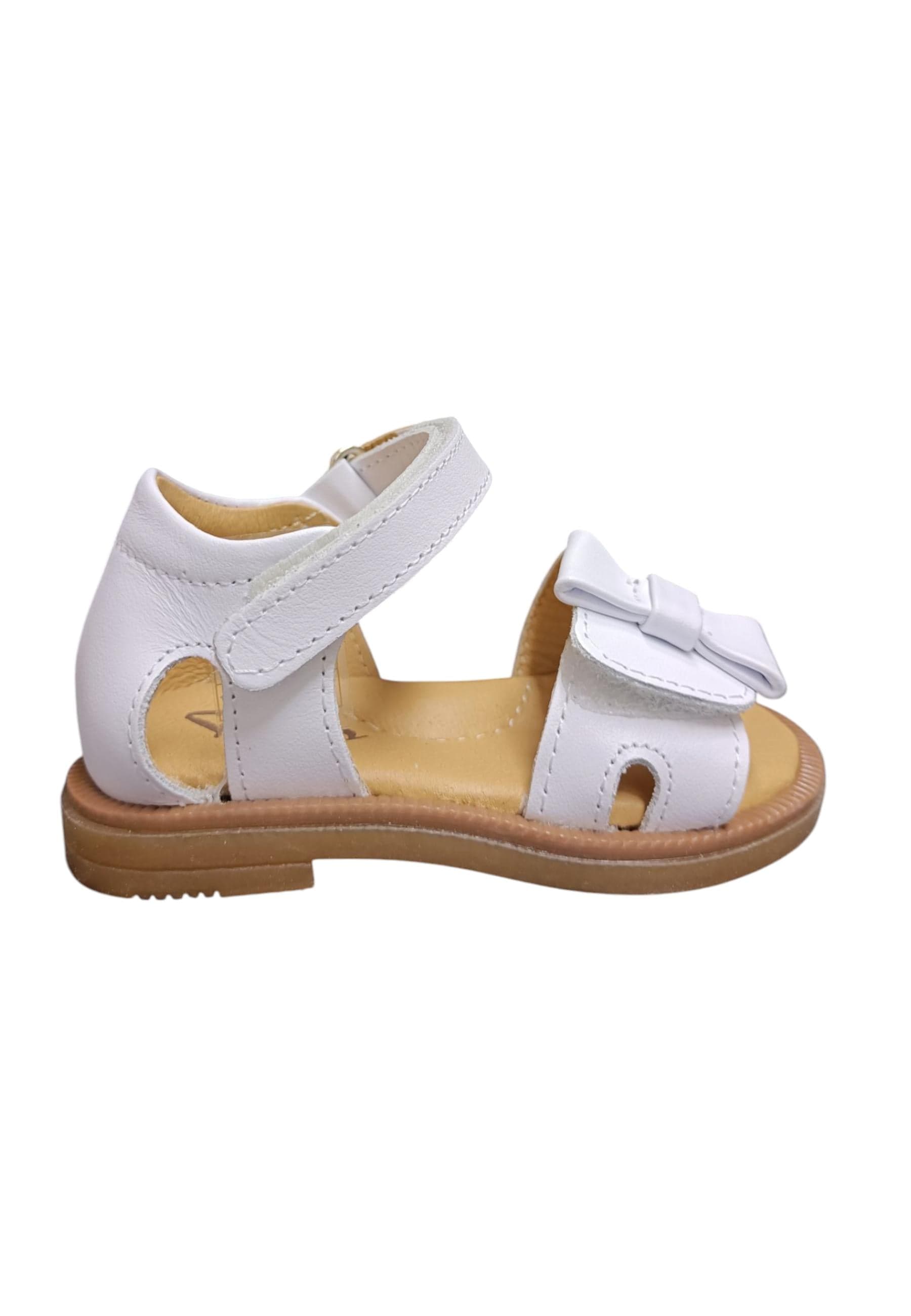 Scarpe sandalo tallonato Bambine platis open classic  bianco velcro - 6