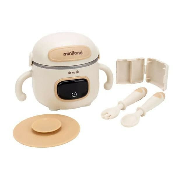 MINILAND Warmy Food On The Go - Scalda Pappa Portatile da Viaggio e Scaldavivande, Kit Svezzamento, Display LED - Riscalda Pappe portatile, leggero e compatto, batteria ricaricabile, ventosa antiscivolo, forchetta e cucchiaio inclusi in Scaldabiberon e cuocipappa Sanitaria Gioia del Bimbo - Villa San Giovanni, commercioVirtuoso.it