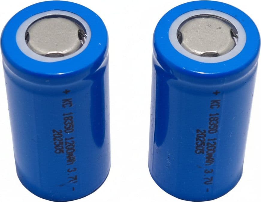 1 Pila Litio Batteria 18350 1200mah Testa Piatta ricaricabile 3,7V Ricambio Torcia Pacco Batteria in Pile ricaricabili Solgeny - Besate, commercioVirtuoso.it
