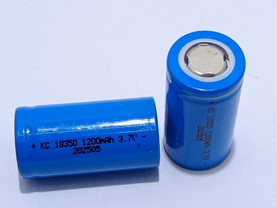 1 Pila Litio Batteria 18350 1200mah Testa Piatta ricaricabile 3,7V Ricambio Torcia Pacco Batteria in Pile ricaricabili Solgeny - Besate, commercioVirtuoso.it