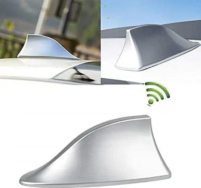 Antenna Grigia Auto PINNA DI SQUALOUniversale VERA Ricezione RADIO AM-FM-DAB+