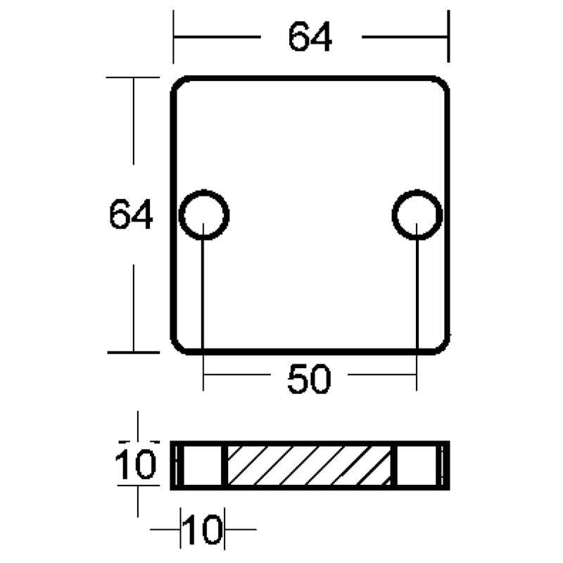 Placca Mm. 64X64X10 in Placche per interruttori Ebricowill - Palermo, commercioVirtuoso.it