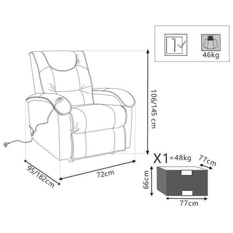 Chill - poltrona massaggiante alzapersona Marrone in Poltrone relax et chaise longue Milani Home - Dueville, commercioVirtuoso.it
