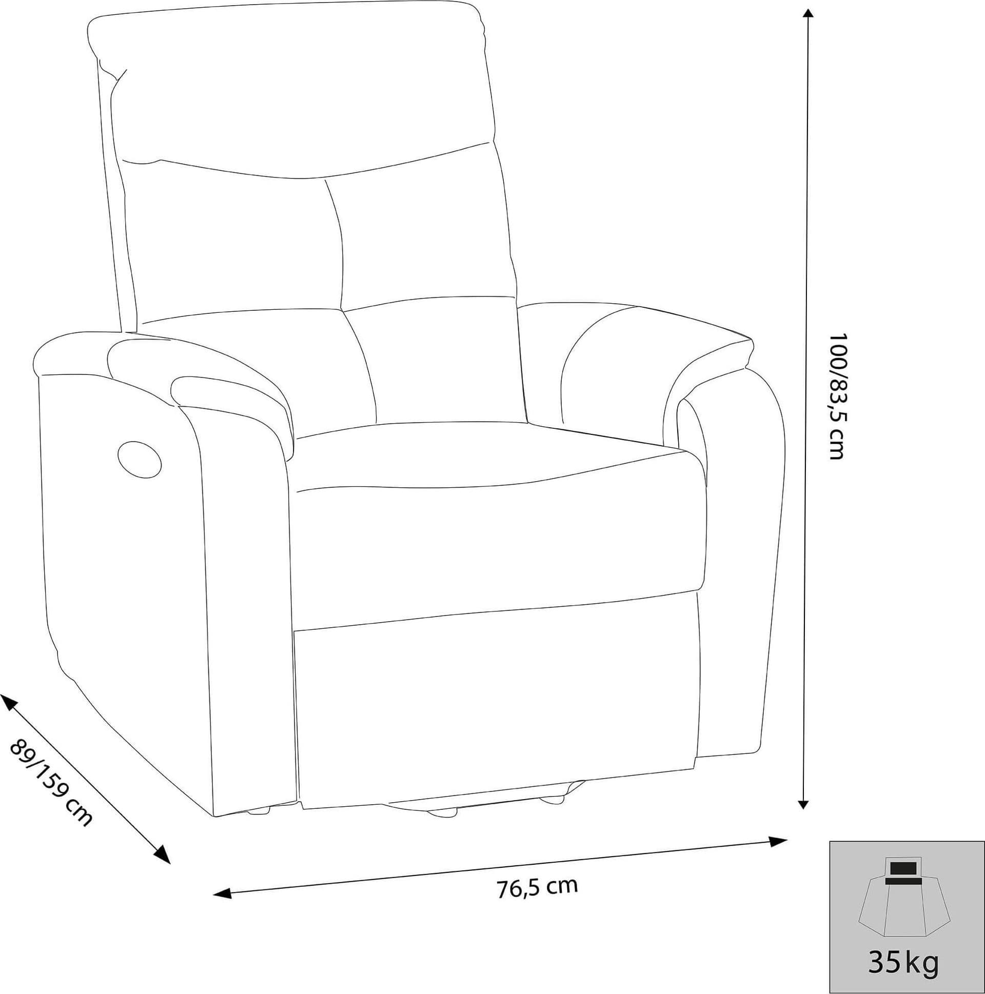 Flo - poltrona reclinabile Grigio in Poltrone relax et chaise longue Milani Home - Dueville, commercioVirtuoso.it