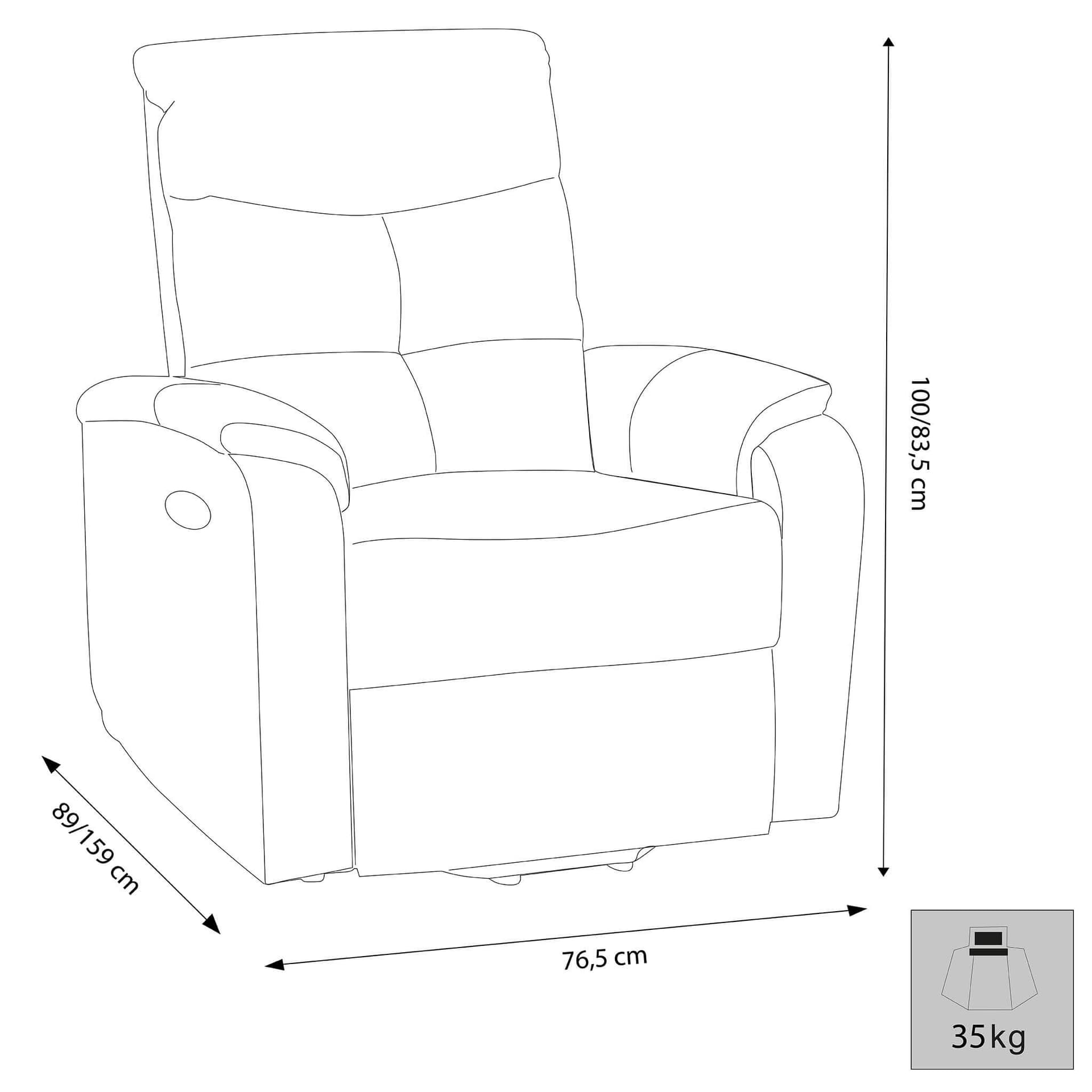 Flo - poltrona reclinabile Grigio in Poltrone relax et chaise longue Milani Home - Dueville, commercioVirtuoso.it