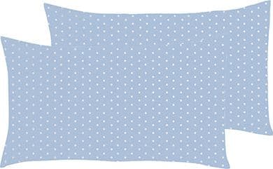 Set copripiumino federe bifaccia doubleface parure copripiumino stampa digitale 100% cotone Made in Italy POIS BIANCHI SU CELESTE in Set copripiumini e federe Vanita di raso - Sesto San Giovanni, commercioVirtuoso.it