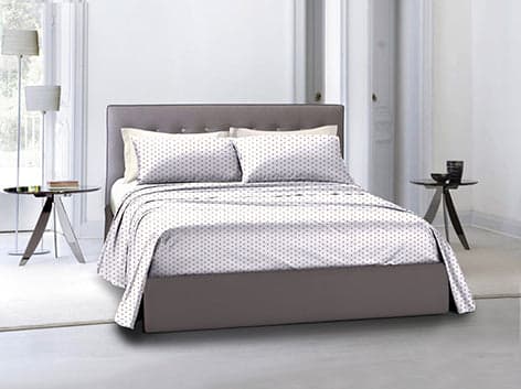Completo letto lenzuola federe bifaccia double face stampa digitale in cotone made in italy POIS TORTORA SU BIANCO/BIANCO in Set di lenzuola e federe Vanita di raso - Sesto San Giovanni, commercioVirtuoso.it