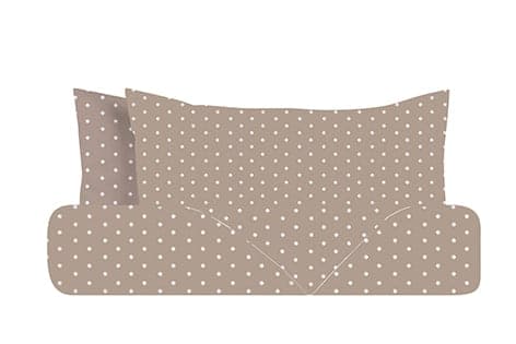 Set copripiumino federe bifaccia doubleface parure copripiumino stampa digitale 100% cotone Made in Italy POIS BIANCHI SU TROTORA in Set copripiumini e federe Vanita di raso - Sesto San Giovanni, commercioVirtuoso.it