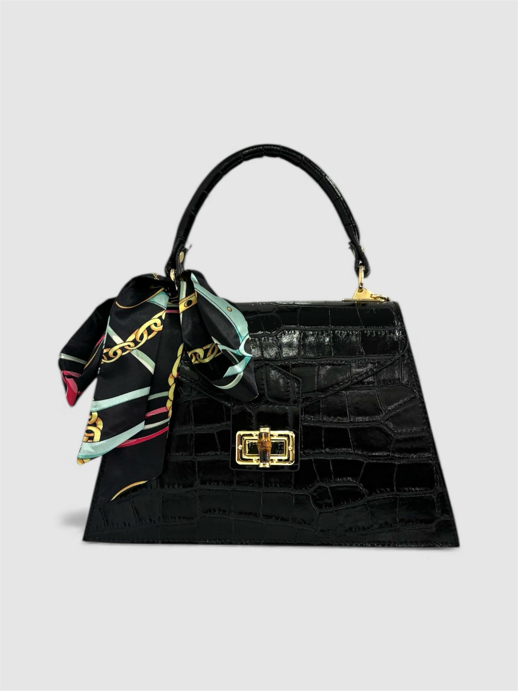 DOPPIASE Borsa a tracolla donna in Vera pelle effetto coccodrillo artigianale Made in Italy 27x17,9.5cm in Borse a tracolla Nanabags - Sesto Fiorentino, commercioVirtuoso.it