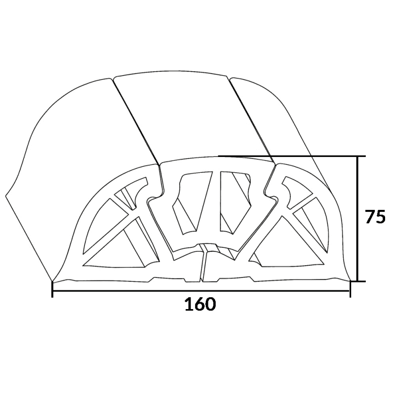 Profilo Bumper 160 Bianco Mt 2 in Protezione porte Ebricowill - Palermo, commercioVirtuoso.it