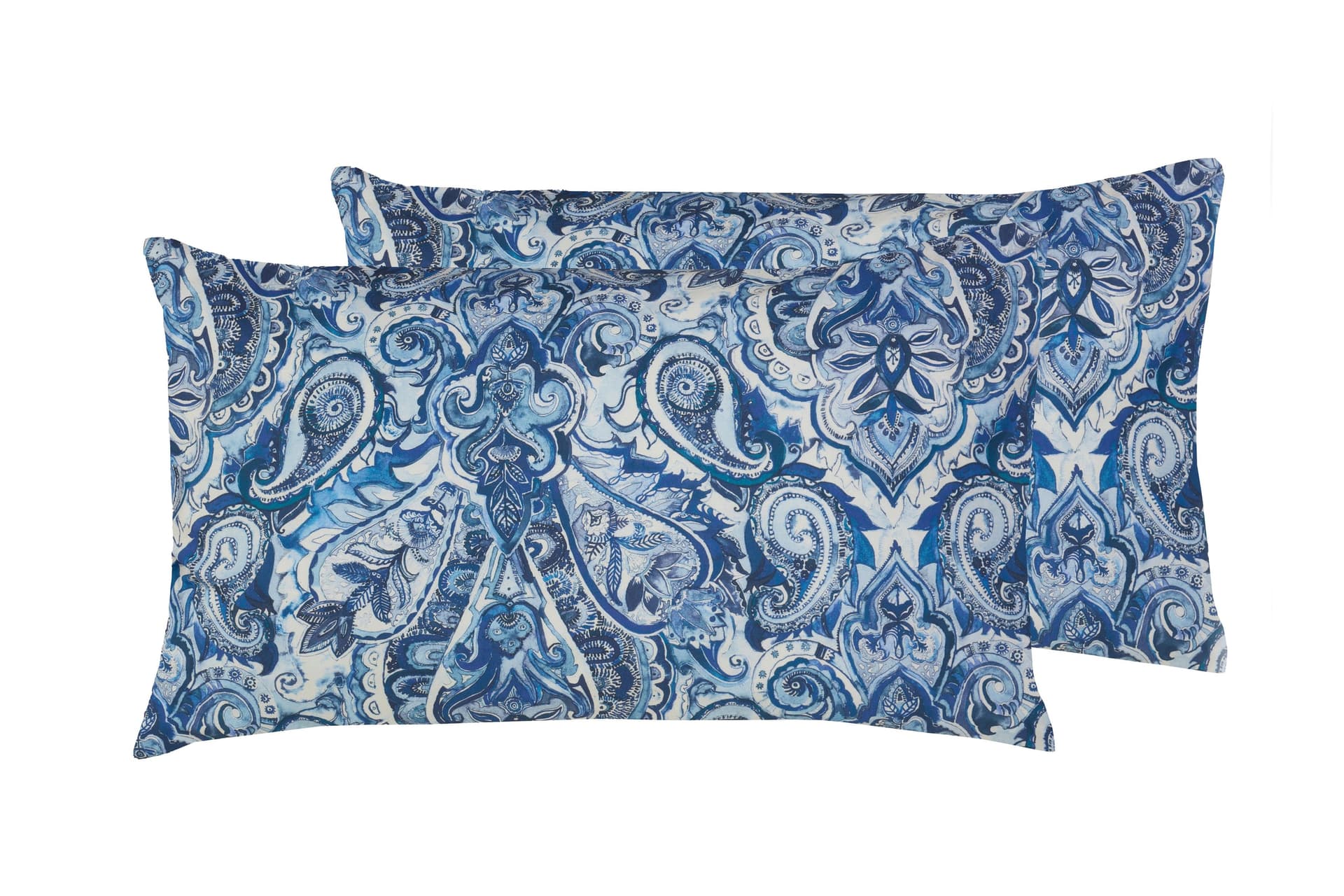 Completo letto lenzuola federe stampa digitale in cotone made in italy PAISLEY AZZURRO in Set di lenzuola e federe Vanita di raso - Sesto San Giovanni, commercioVirtuoso.it