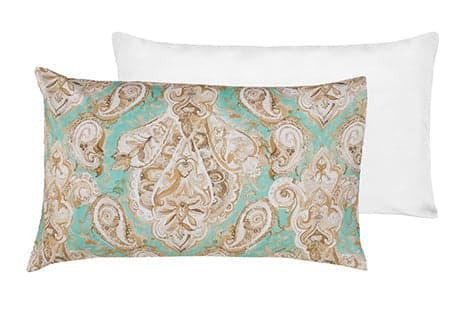 Set 2 federe coppia di federe bifaccia doubleface stampa digitale 100% cotone Made in Italy PAISLEY VERDE /BIANCO in Federe Vanita di raso - Sesto San Giovanni, commercioVirtuoso.it