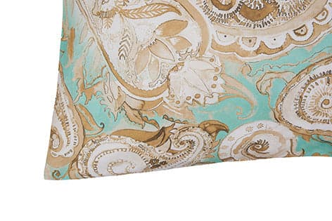 Set 2 federe coppia di federe bifaccia doubleface stampa digitale 100% cotone Made in Italy PAISLEY VERDE /BIANCO in Federe Vanita di raso - Sesto San Giovanni, commercioVirtuoso.it