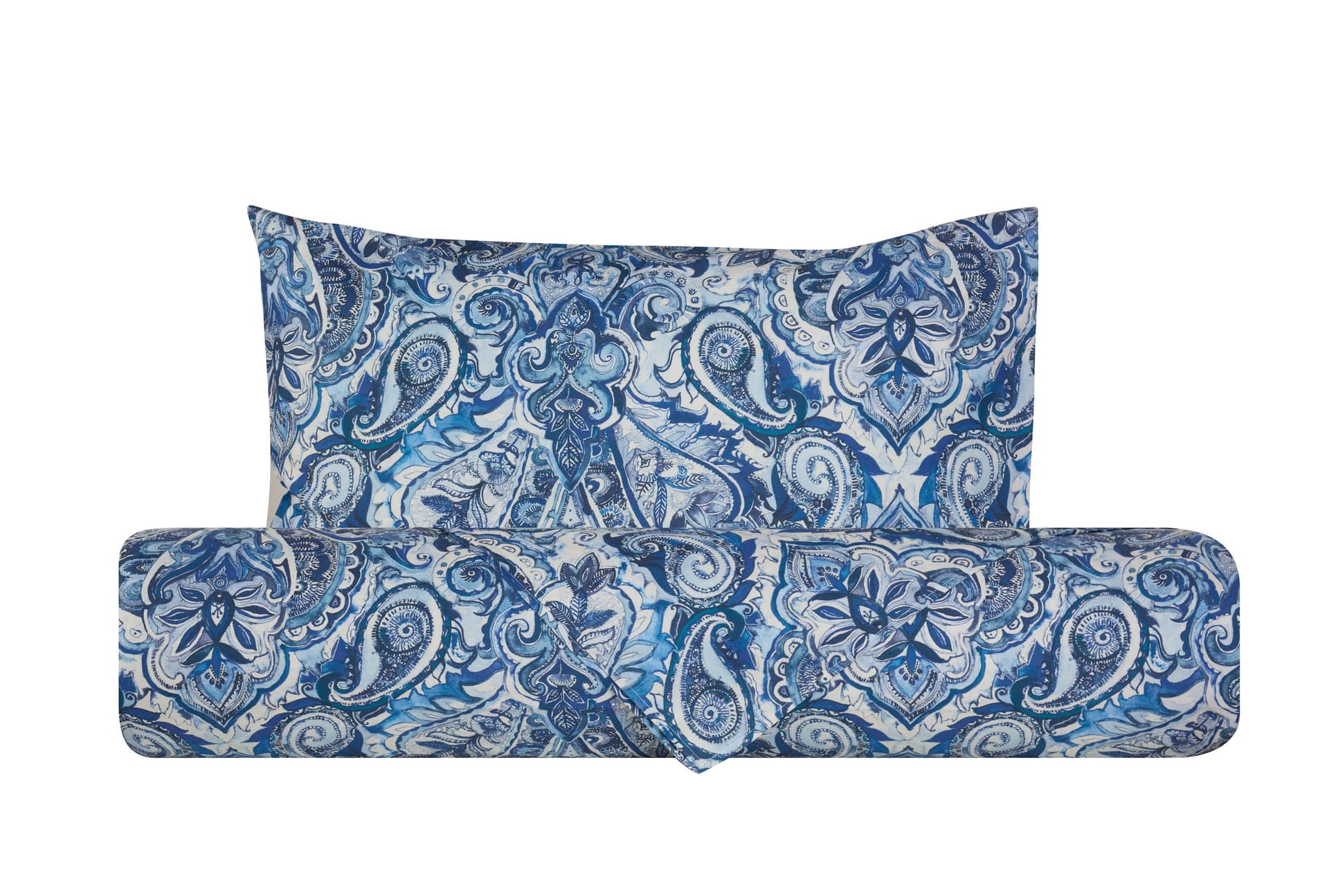 Set copripiumino federe parure Copripiumino eleganti fantasie stampa digitale 100% cotone Made in Italy PAISLEY AZZURRO in Set copripiumini e federe Vanita di raso - Sesto San Giovanni, commercioVirtuoso.it