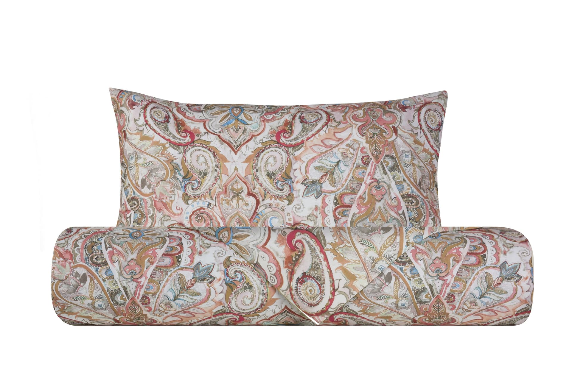 Set copripiumino federe parure Copripiumino eleganti fantasie stampa digitale 100% cotone Made in Italy PAISLEY DORATO in Set copripiumini e federe Vanita di raso - Sesto San Giovanni, commercioVirtuoso.it