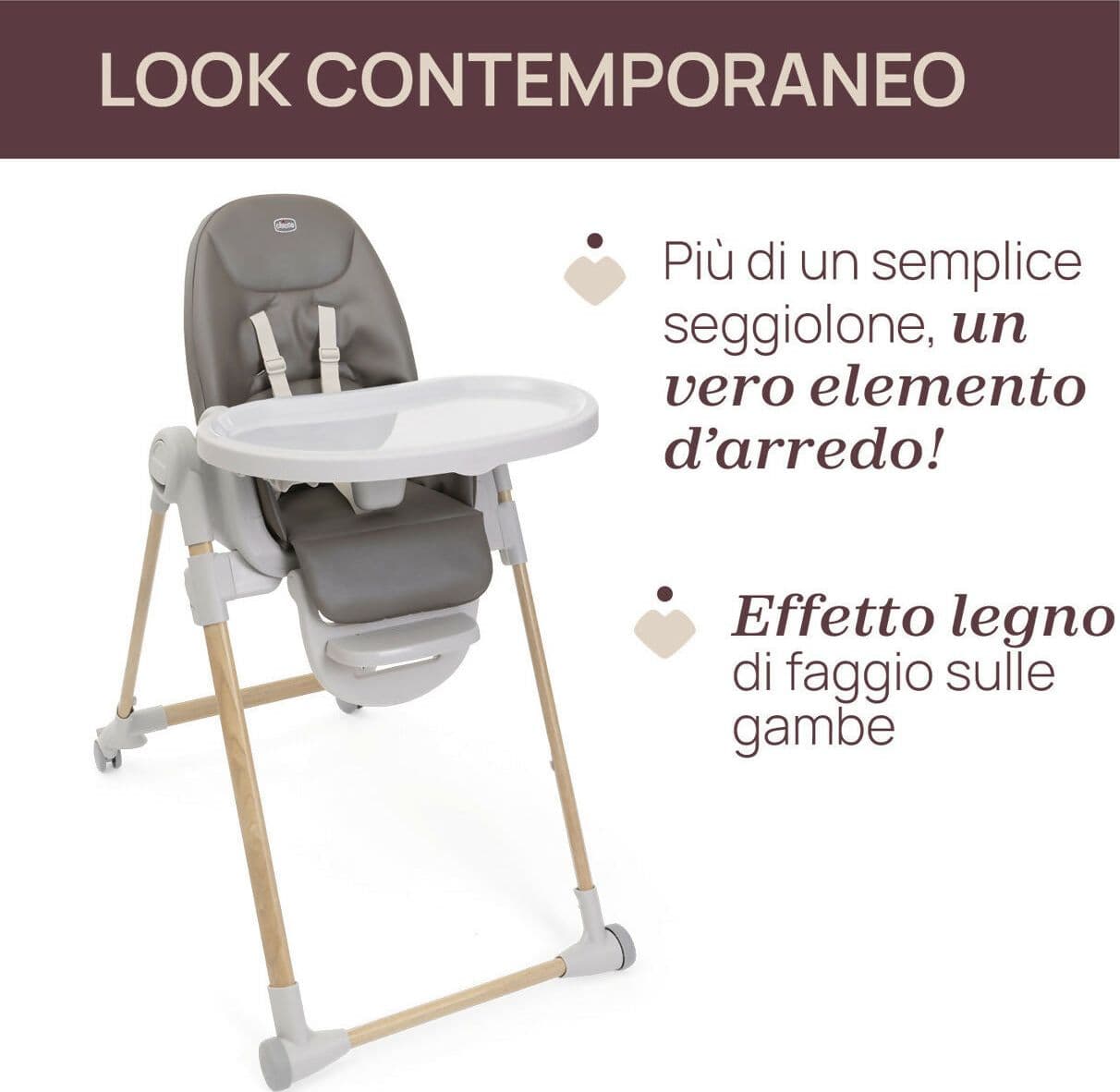CHICCO Polly Armonia Seggiolone Evolutivo Pappa per Bambini da 0 Mesi a 40 kg, Seggiolone Reclinabile a Sdraietta con Altezza e Poggiapiedi Regolabili, 4 Ruote, Chiusura Compatta, grigio scuro, colore SCANDINAVIAN in Seggioloni Sanitaria Gioia del Bimbo - Villa San Giovanni, commercioVirtuoso.it