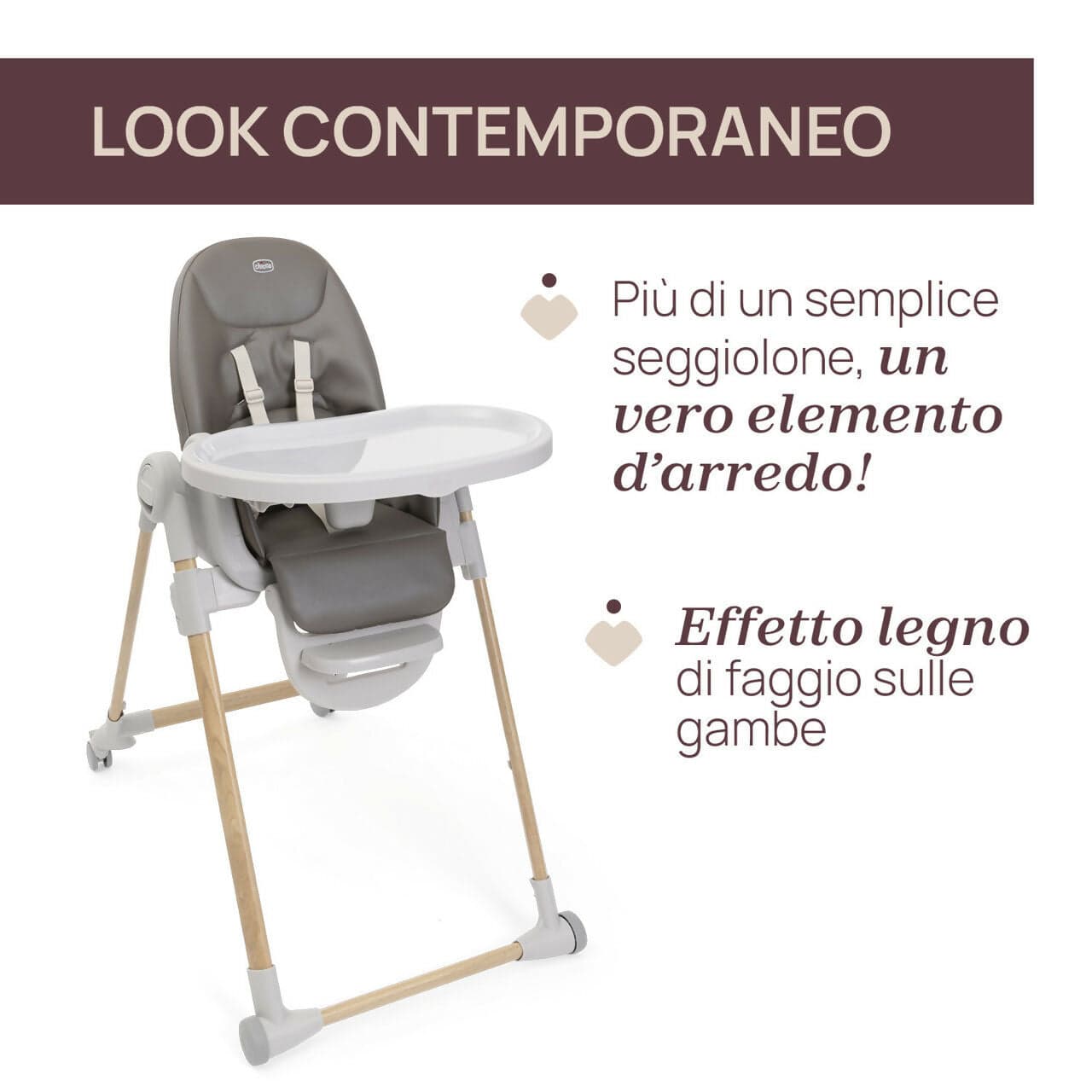 CHICCO Polly Armonia Seggiolone Evolutivo Pappa per Bambini da 0 Mesi a 40 kg, Seggiolone Reclinabile a Sdraietta con Altezza e Poggiapiedi Regolabili, 4 Ruote, Chiusura Compatta, grigio scuro, colore SCANDINAVIAN in Seggioloni Sanitaria Gioia del Bimbo - Villa San Giovanni, commercioVirtuoso.it