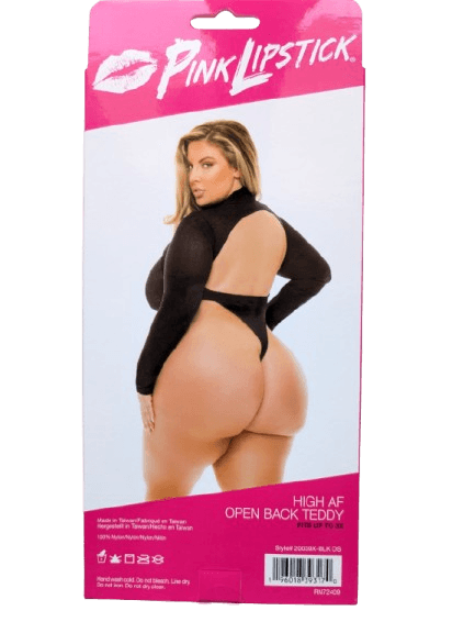 Lingerie Sexy Premium Teddy Nero Open Back Plus Size Body 2XL 3XL 4XL in prodotto Erosdom - Palmi, commercioVirtuoso.it