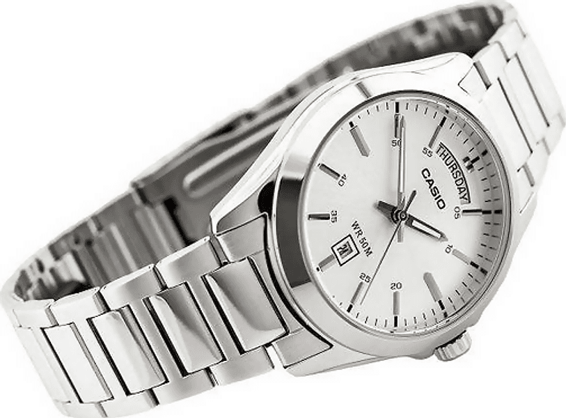 Orologio Casio per uomo,MTP-1370D-7A1, quadrante bianco con segna data e giorno della settimana, movimento al quarzo in Orologi da polso Loweconomy - Marineo, commercioVirtuoso.it