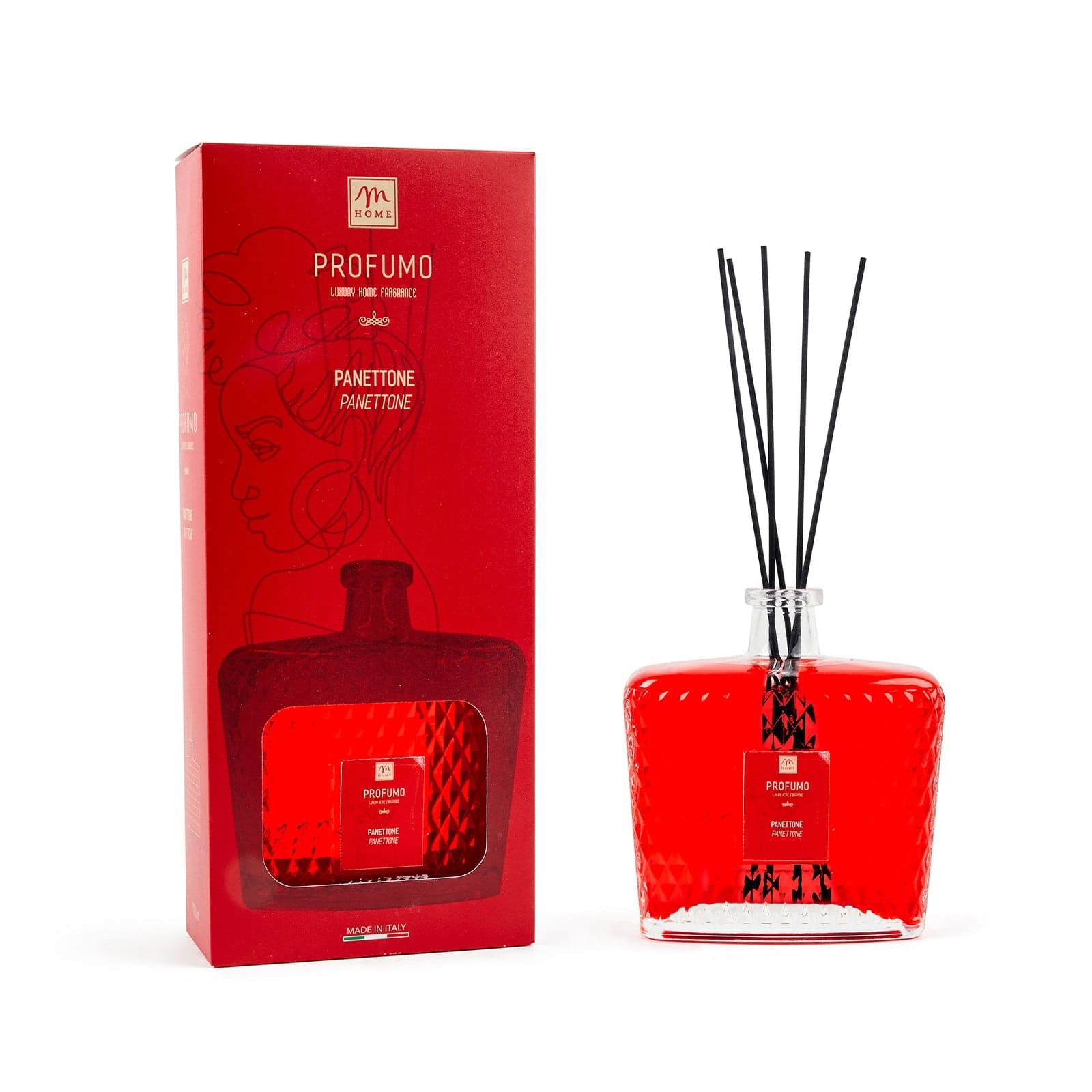Diffusore di fragranza in vetro bottiglia diamante profumazione per ambienti 700 ml - 12