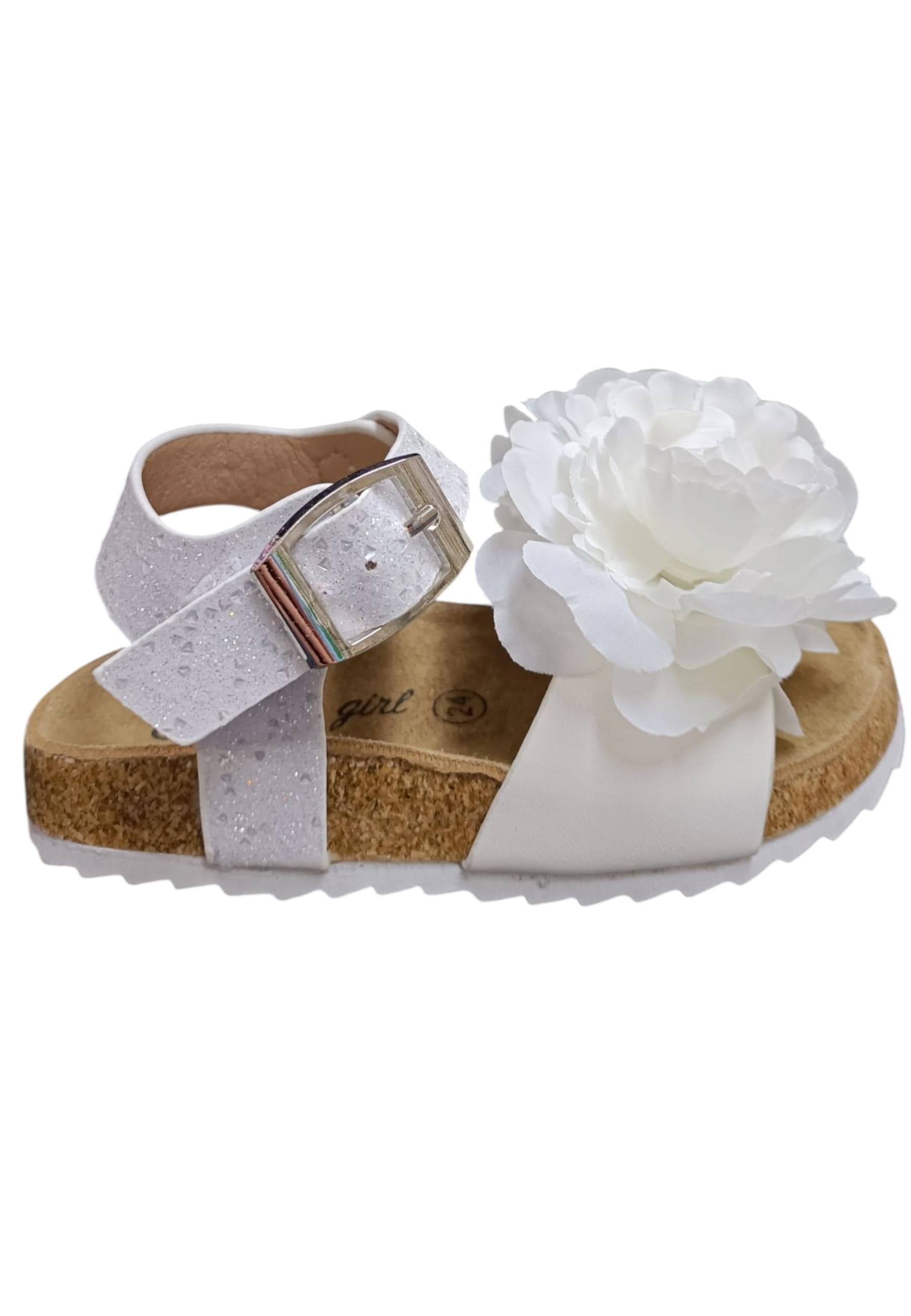 Sandali bambina Gaelle Birk bianco pelle glitter - 6