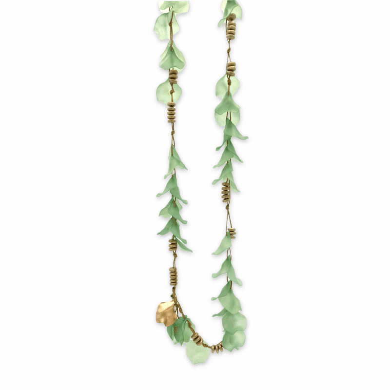 Collana lunga petali resina in Collane Leclaf - Napoli, commercioVirtuoso.it