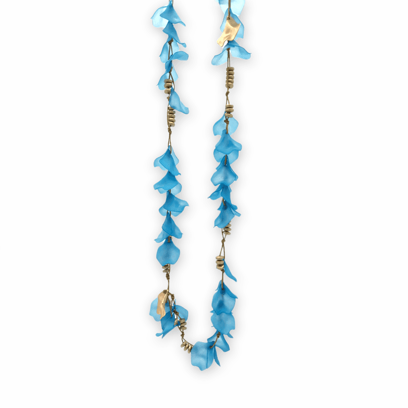 Collana lunga petali resina in Collane Leclaf - Napoli, commercioVirtuoso.it