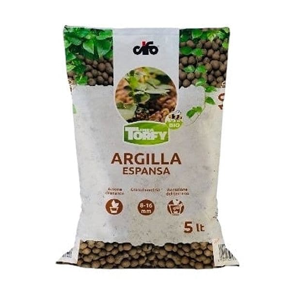 Torfy Argilla Espansa Lt 5 Granulometria 8-16 mm Cifo