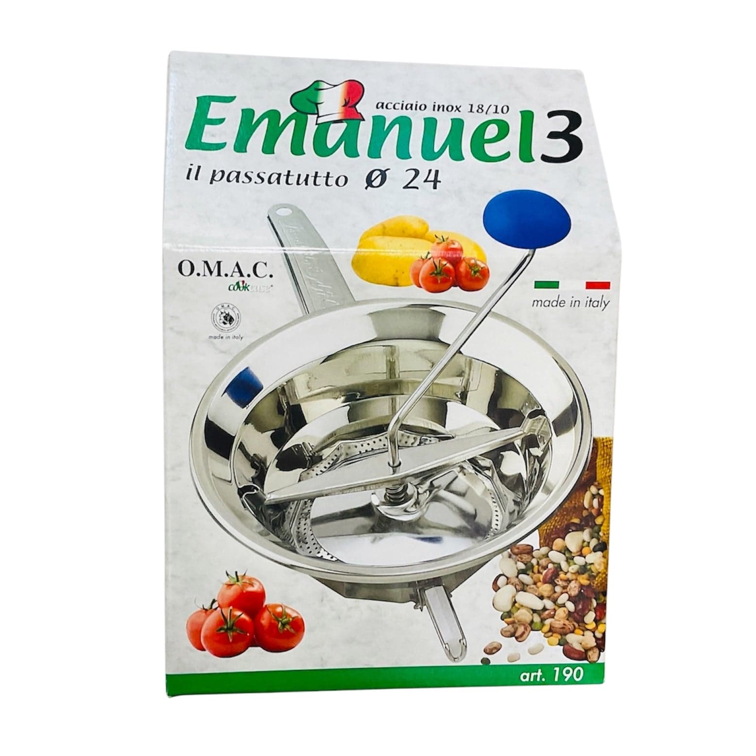 Passatutto Emanuel 3 in Acciaio Inox con 3 Filtri Intercambiabili O.M.A.C. in Passaverdura Taliachicce.it - Milazzo, commercioVirtuoso.it