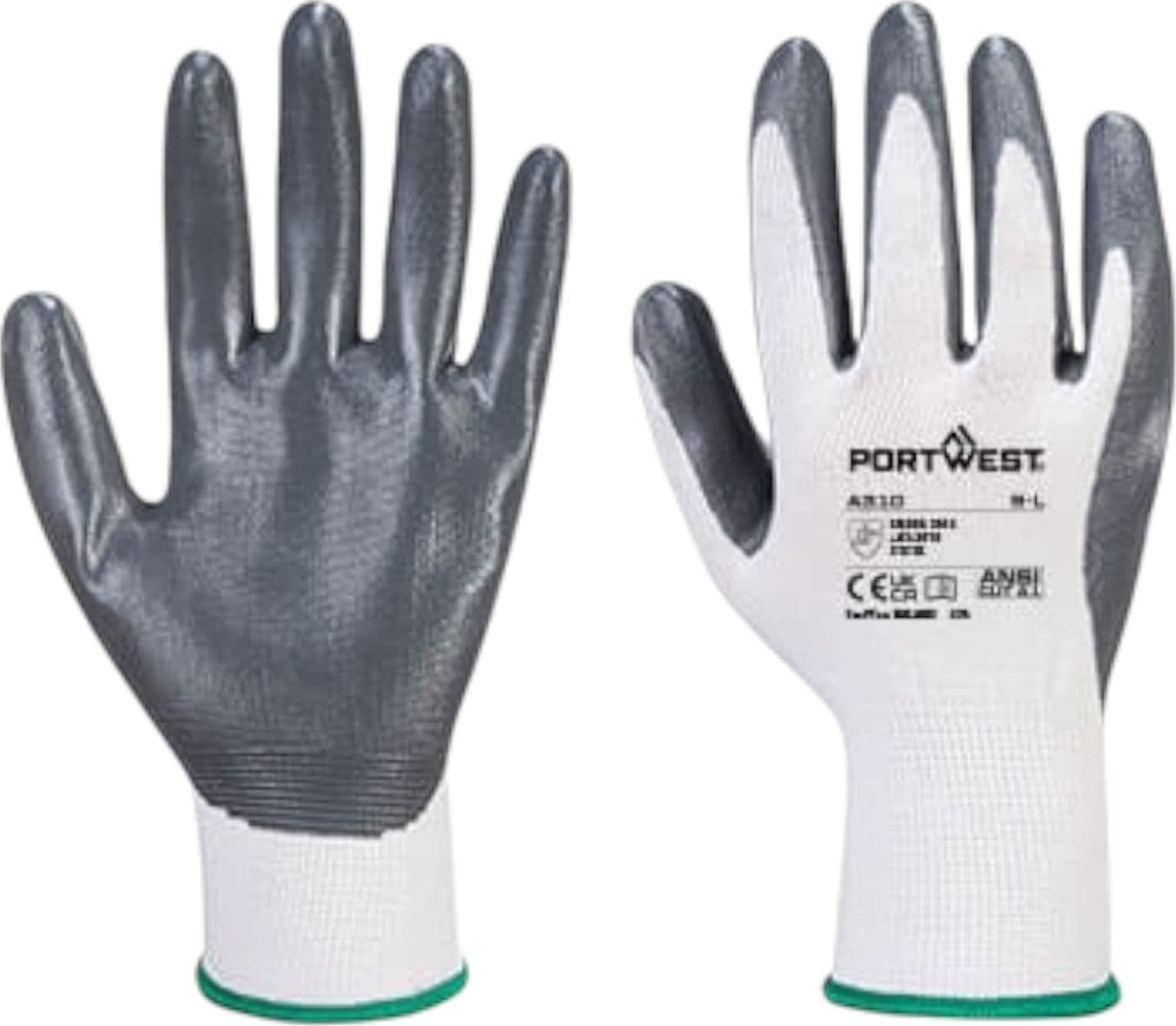 Guanti A310 in Nitrile Flexo Grip Grigio/Bianco Portwest in Guanti da lavoro Taliachicce.it - Milazzo, commercioVirtuoso.it