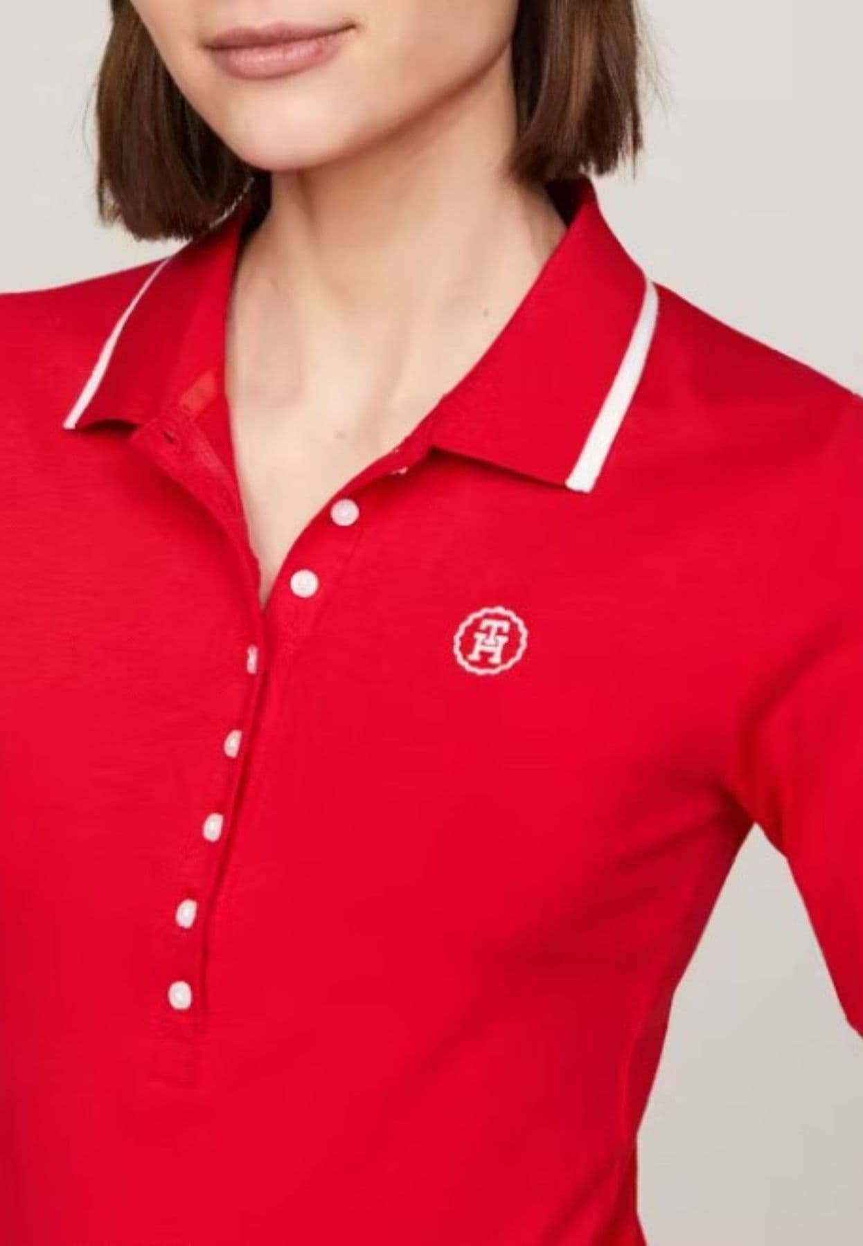 Tommy Hilfiger POLO SLIM SMD TIPPING LYOCELL POLO da donna in Polo Drestige - Casamassima, commercioVirtuoso.it