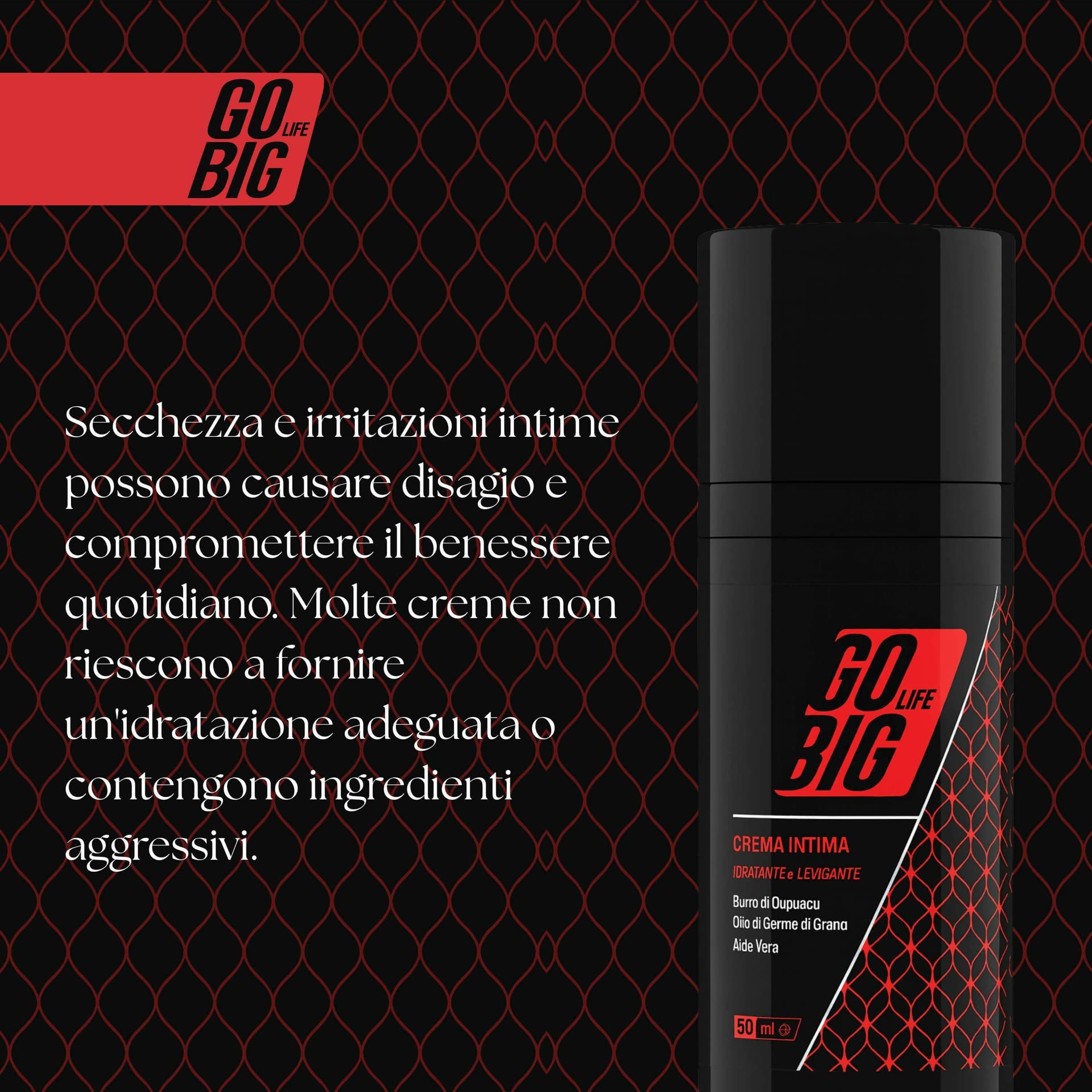 Gobig life crema intima idratante e levigante con burro di cupuaçu, olio di germe di grano e aloe vera | sollievo per secchezza e irritazioni | 100% ingredienti naturali | trattamento per parti intime in Creme e gel per l'igiene intima BasketGuru Italia - Palermo, commercioVirtuoso.it