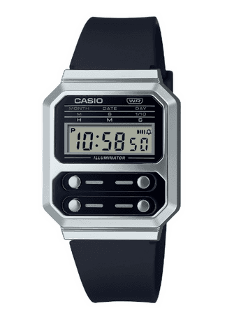 Orologio Casio unisex, A-100WEF-1A, con cinturino in comoda gomma nera in Orologi da polso Loweconomy - Marineo, commercioVirtuoso.it