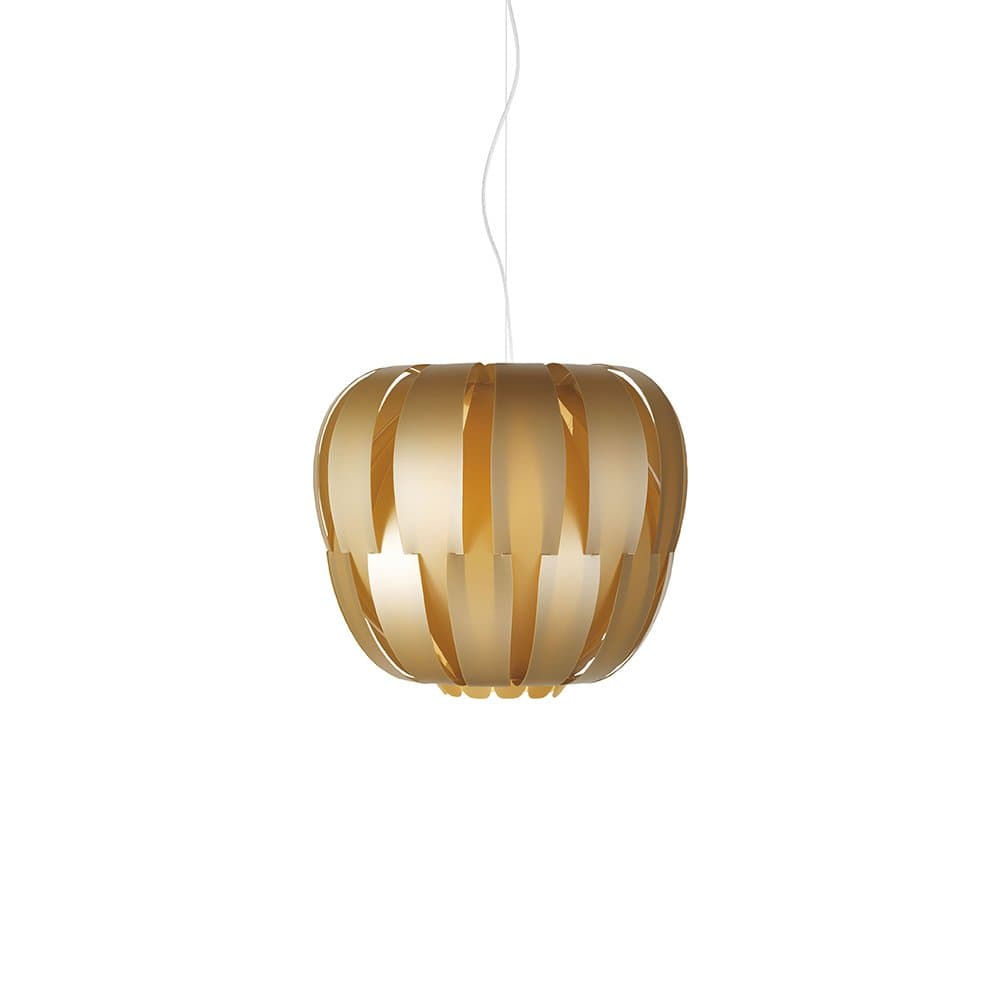 Sospensione Moderna 3 Luci Queen In Polilux Oro D75 Made In Italy in Lampade a sospensione LuceArt - Montecorvino Pugliano, commercioVirtuoso.it