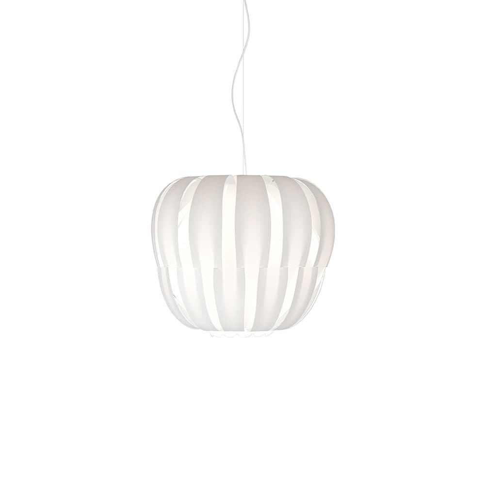 Sospensione Moderna 3 Luci Queen In Polilux Bianco D75 Made In Italy in Lampade a sospensione LuceArt - Montecorvino Pugliano, commercioVirtuoso.it