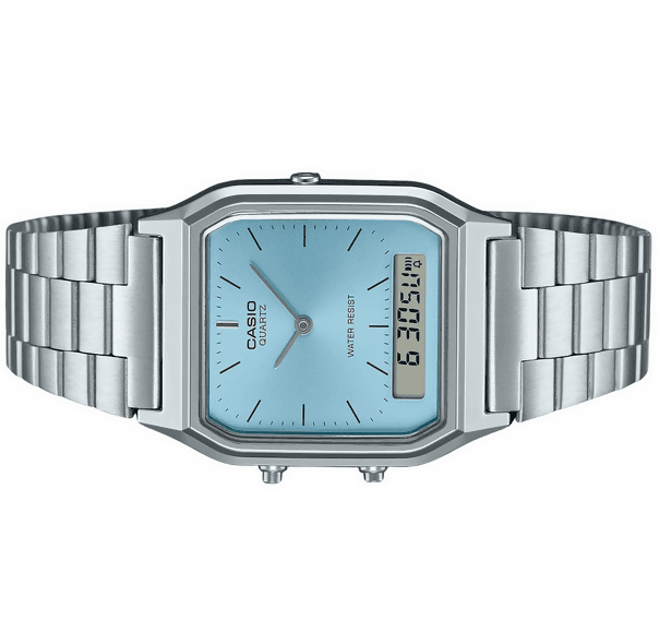 Orologio Casio unisex, AQ-230A-2A1, orologio per uomo e per donna, quadrante color turchese con doppio orario, analogico e digitale in Orologi da polso Loweconomy - Marineo, commercioVirtuoso.it